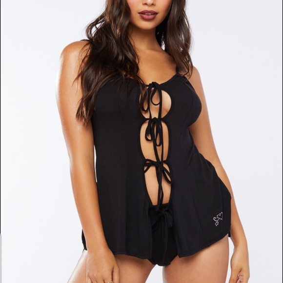 Savage x Fenty Tie Front Keyhole Slip - Picture 1 of 15